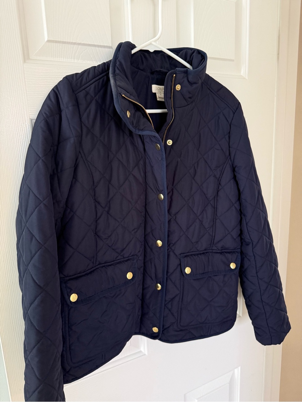 J.Crew Quilted Excursion Jacket Puffer in Navy